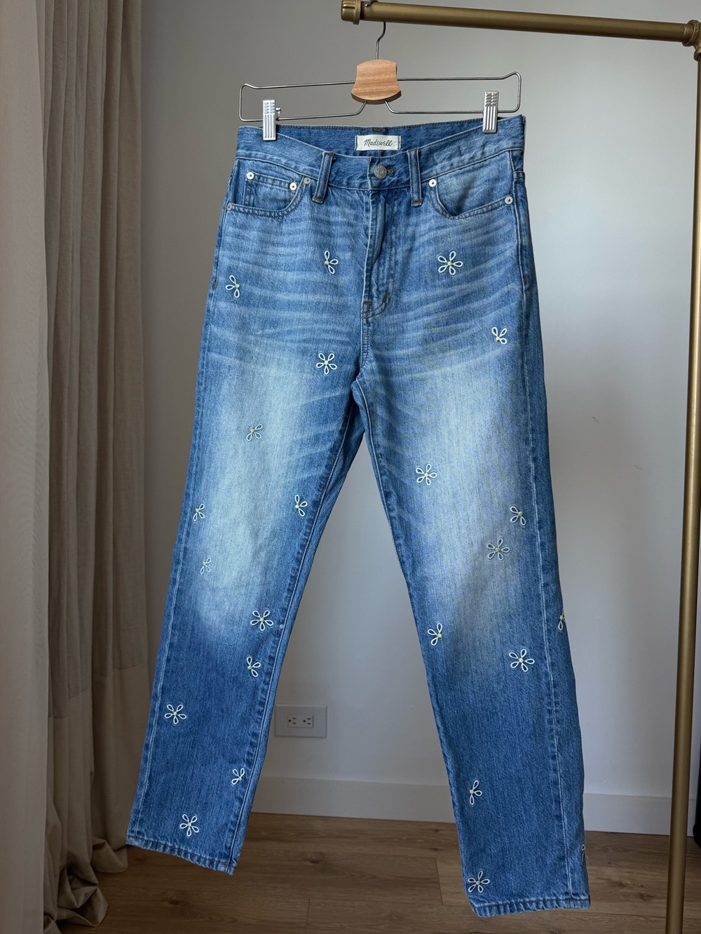 Madewell Daisy Embroidered Perfect Summer Jeans 27 - Picture 2 of 14